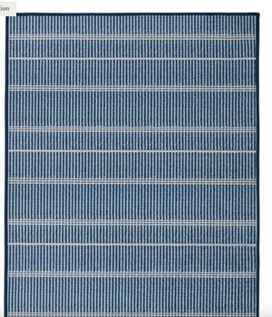 Samson Navy washable rug by AnS, 2x3 feet with a modern dash and Albert pattern, suitable for easy cleaning and stylish home decor.