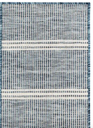 RUG- DASH AND ALBERT-Malta Handwoven Wool Rug (2x3) Blue and White - Pleasant Beach Living