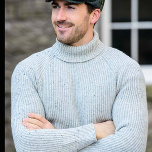 HATS-Trinity Tweed Flat Caps -Grey with Stripes - Made in Ireland - Unisex - Pleasant Beach Living