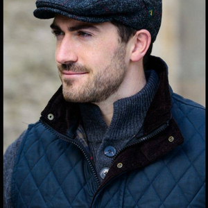 HATS-Trinity Tweed Flat Caps - Blue- Made in Ireland - Unisex - Pleasant Beach Living