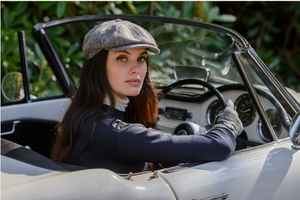 HATS-Driving Caps -Grey with Colored Flecks- Made in Ireland - Unisex - Pleasant Beach Living