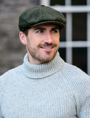 HATS-Driving Caps -Olive- Made in Ireland - Unisex - Pleasant Beach Living