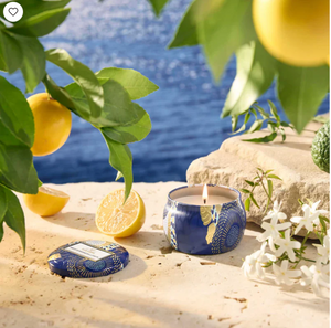 DIFFUSER- Voluspa- Mediterranean Lemon Diffuser Mini Tin Candle