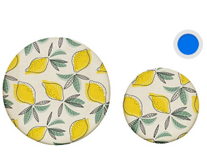 Reusable CCOI beeswax food covers with fun print designs for food storage, eco-friendly and breathable for keeping food fresh.
