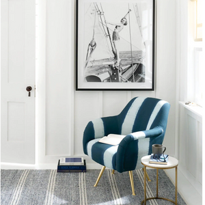 AnS Malta Blue machine washable rug in 3x5 feet with a stylish pattern, suitable for living rooms or bedrooms.