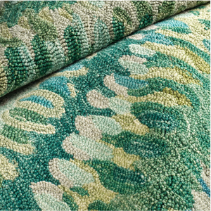 RUG- DASH AND ALBERT-Paint Chip Natural Machine Washable Rug (2x3) Wool, Moss