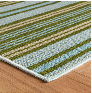 RUG- DASH AND ALBERT-Caravan Stripe Multi Machine Washable Rug (3x5)