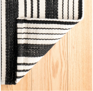 RUG- DASH AND ALBERT-Birmingham Brown and Beige Handwoven Cotton Rug (2x3)