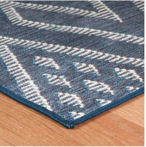RUG- DASH AND ALBERT-Guthrie Navy Machine Washable Rug (2' x 3')