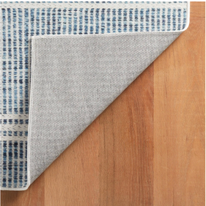 AnS Malta Blue machine washable rug in 2x3 feet with a modern geometric pattern, suitable for living rooms and bedrooms.