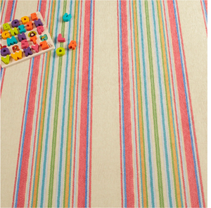 Machine washable Cady Stripe Multi rug by AnS, 2' x 3', featuring colorful striped pattern, ideal for living spaces or bedrooms.