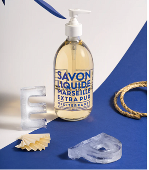 SOAP-BATH-Liquid Soap-SAVON LIQUID MARSEILLE- MEDITERRANEAN SEA 10 fl oz Plastic Bot