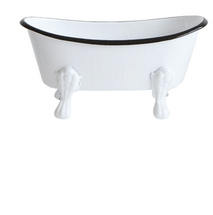 Metal bathtub soap dish from CCOI, a bathroom decor accessory designed for holding soap in a stylish, functional bathroom setting.