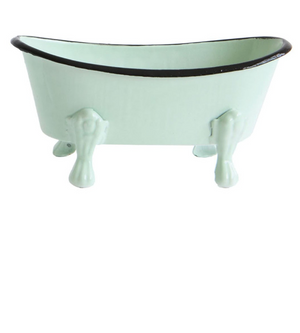 Metal bathtub soap dish from CCOI, bathroom decor accessory with a sleek design for holding soap in the bathtub area.