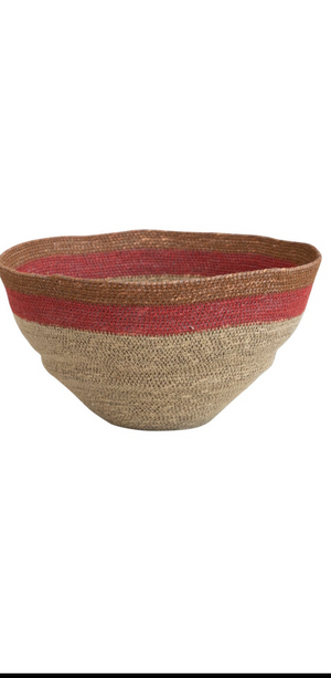 Handwoven nesting basket by CCOI, natural fiber basket for storage and organization, with a sturdy woven design.