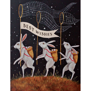 Hester & Cook best wishes greeting card with elegant floral design on cream paper, perfect for special occasions.