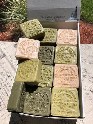 BATH-SOAPS-Square Soaps of Marseille, Organic Oil - Pleasant Beach Living