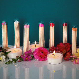 Thankful Greetings candle matches in a box with striking design, perfect for lighting candles or decorative purposes.