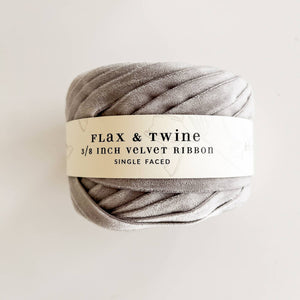 RIBBON-Flax & Twine 3/8" Velvet Ribbon - Pleasant Beach Living