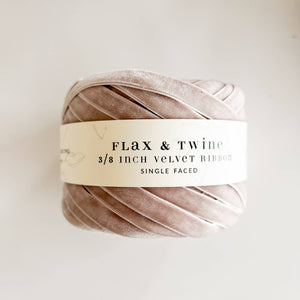 RIBBON-Flax & Twine 3/8" Velvet Ribbon - Pleasant Beach Living