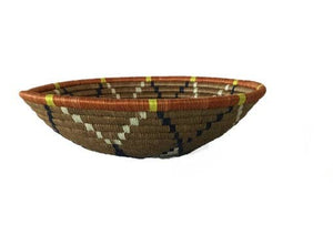 African Basket  Rwanda Woven Basket - Earth Tone - Pleasant Beach Living