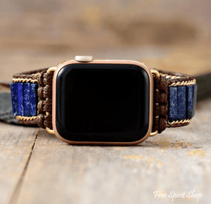 JEWELRY-WATCH BAND-Dark Blue Apple Watch Band, Trendy Beaded Watch Strap - Pleasant Beach Living