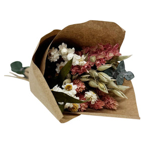 FLOWER: Mini Pink Larkspur & Baby Eucalyptus Bouquet Bundle - Pleasant Beach Living