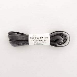 RIBBON-Flax & Twine 3/8" Velvet Ribbon - Pleasant Beach Living
