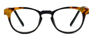 Peepers Chester blue light eyeglasses with clear lenses and blue frames, designed to reduce eye strain from digital screens.