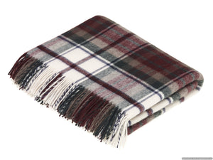 THROWS- Tartan Plaid - Merino Lambswool Throw Blankets - Made in UK - Pleasant Beach Living