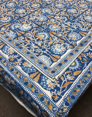 Tablecloth- FRENCH DESIGN- 60X 90 Sarah Blue - Pleasant Beach Living