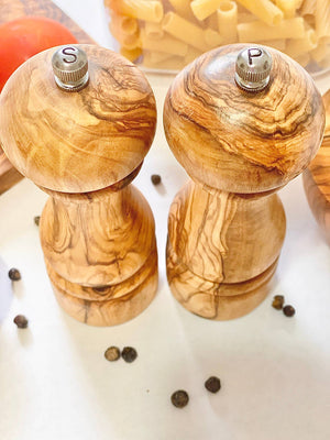 KITCHEN - SALT AND PEPPER MILL- Olive Wood Salt/Pepper Mill 6.5" (sold individually) - Pleasant Beach Living