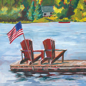 PAPER NAPKINS- BEV-LAKESIDE AMERICANA - Pleasant Beach Living