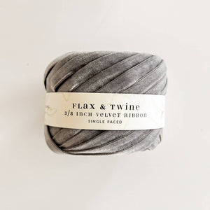 RIBBON-Flax & Twine 3/8" Velvet Ribbon - Pleasant Beach Living