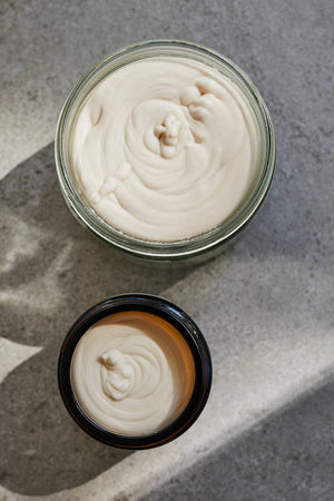 Sweet Sleep Magnesium Butter by Sweet Bee Organics USA in a jar, creamy natural supplement for relaxation and better sleep.