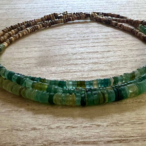 JEWELRY-NECKLACE- Band Camp ancient Roman glass and coconut shell necklace - Pleasant Beach Living