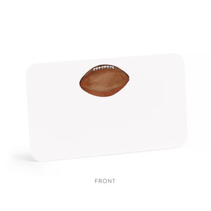 Football-themed note cards from E. Frances Paper featuring Little Notes® for game day and tailgating celebrations.