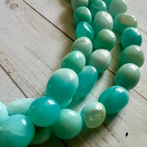 JEWELRY-NECKLACE- Pure Energy Peruvian opal triple strand necklace - Pleasant Beach Living