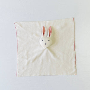 BABY- BLANKET-Bunny -Organic Baby Lovey Security Knit Blanket Cuddle Cloth - Pleasant Beach Living
