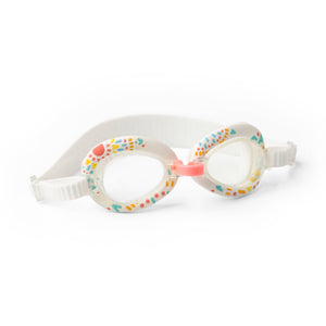 Kids swimming goggles from DM Merchandising with clear lenses and adjustable straps, ideal for young swimmers.