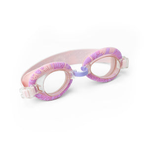Kids swimming goggles by DM Merchandising with clear lenses and adjustable strap, designed for comfortable water protection.