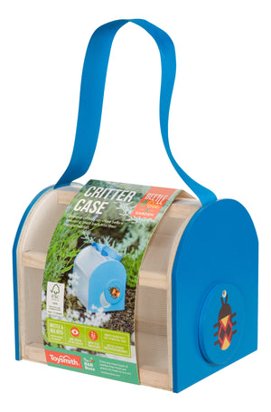 Toysmith Beetle and Bee Critter Case made of FSC-certified wood, outdoor play toy with colorful insect designs on the case.