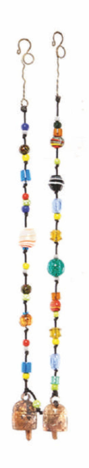 WIND CHIMES- The Aura Of Glass Beads and Bell  (Set Of 2) - Pleasant Beach Living