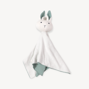 BABY- BLANKET-Bunny -Organic Baby Lovey Security Knit Blanket Cuddle Cloth - Pleasant Beach Living
