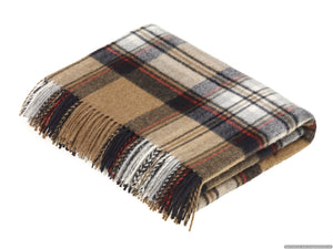 THROWS- Tartan Plaid - Merino Lambswool Throw Blankets - Made in UK - Pleasant Beach Living