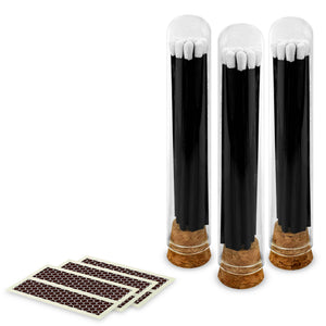 Thankful Greetings candle matches in a box, with wooden matchstick and striking surface for lighting candles.