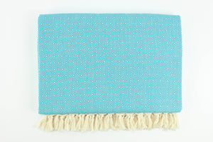 TOWEL-Premium Turkish Diamond Pattern Throw Blanket - Pleasant Beach Living