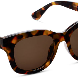 Peepers Center Stage reading glasses with stylish sunglasses design, clear lenses, and black frames for everyday wear.