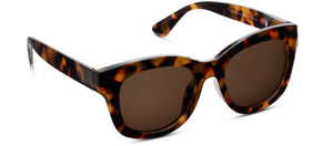 Peepers Center Stage reading glasses with stylish sunglasses design, clear lenses, and black frames for everyday wear.