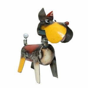 DECOR- Metal Dog, Recycled Drum